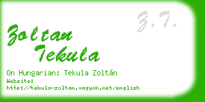 zoltan tekula business card